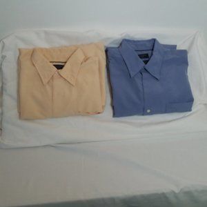 $110 Lot of 2 Mens Shirts Dockers Size Large Button Down Wedding Dance Office